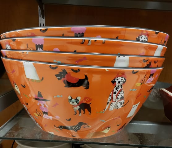 Halloween dog bowls