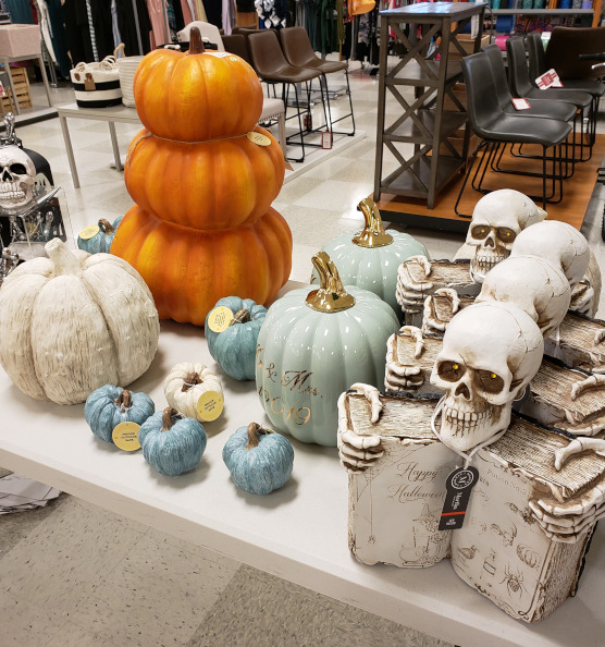 Halloween decor on table