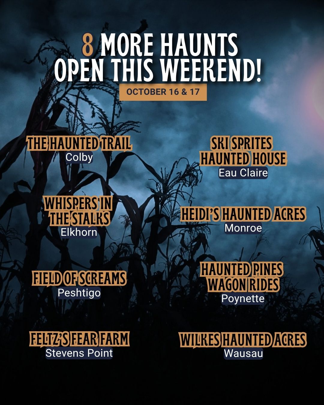 8 more haunts open this weekend