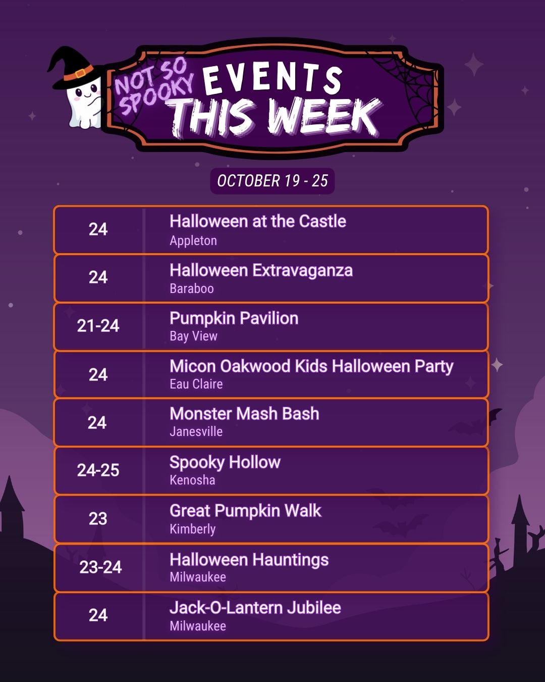 Not So Spooky Events This Week: Oct. 19-25