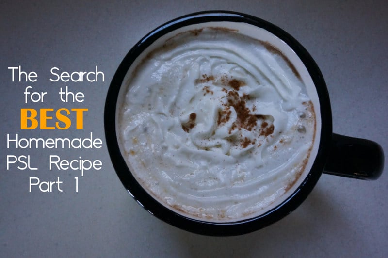 The Search for the Best Homemade PSL Recipe Part 1